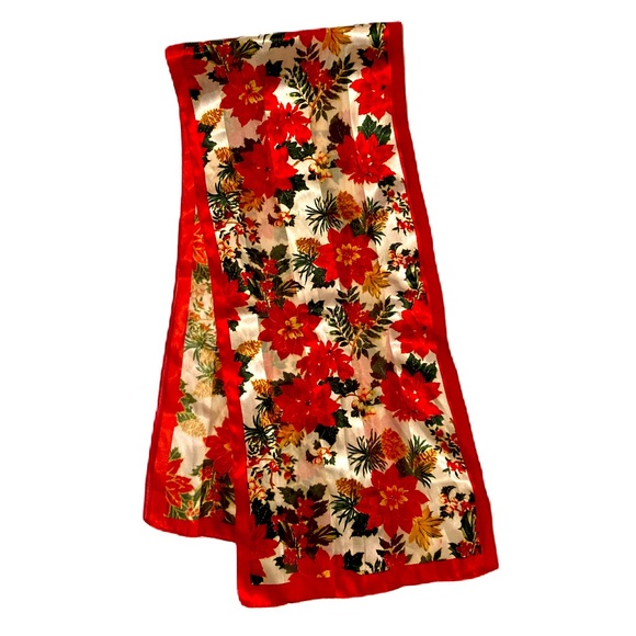 Gift Sale❣️Holiday Collectible Elaine Gold Red Scarf - Picture 4 of 9